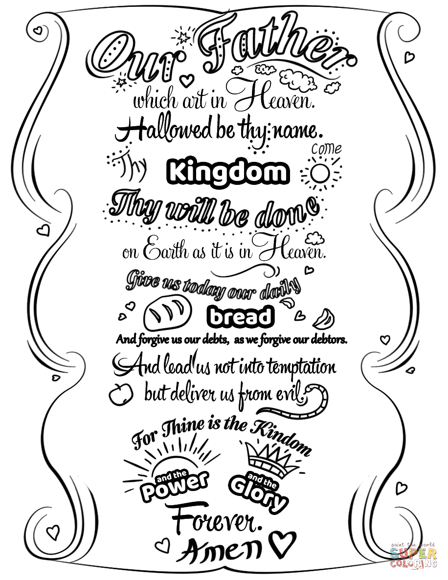 Colour the Lord's Prayer