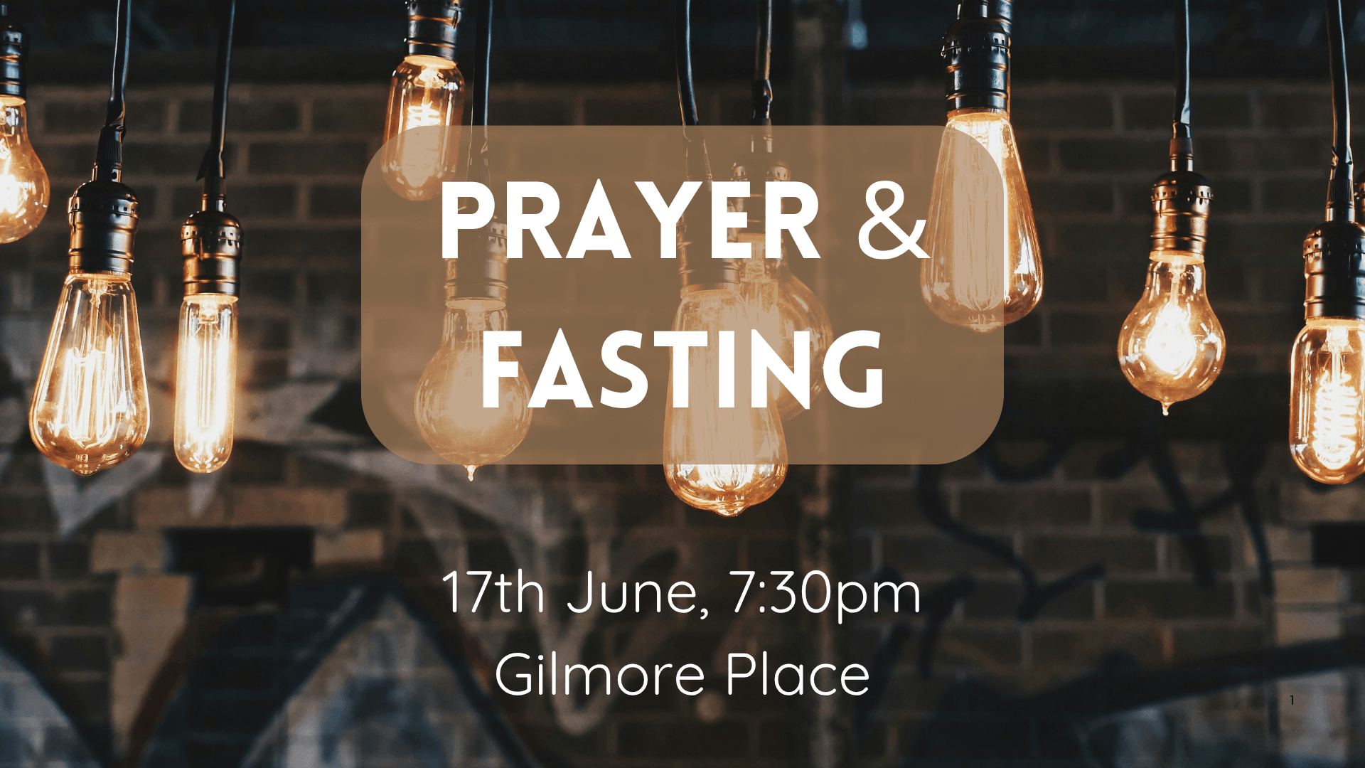 Prayer & Fasting
